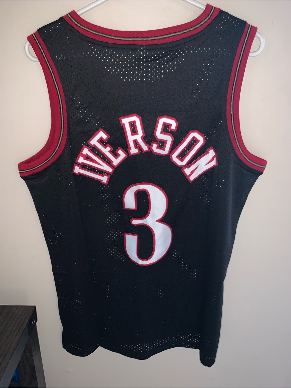 Black and Red Basketball Jersey - Iverson #3
